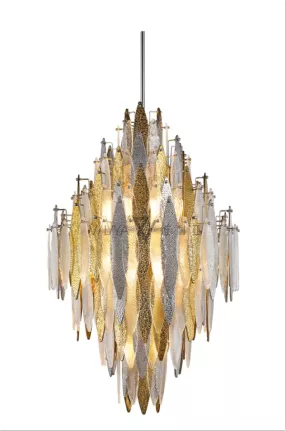 Elegant empire light handcrafted glass home chandelier by lux milanoo