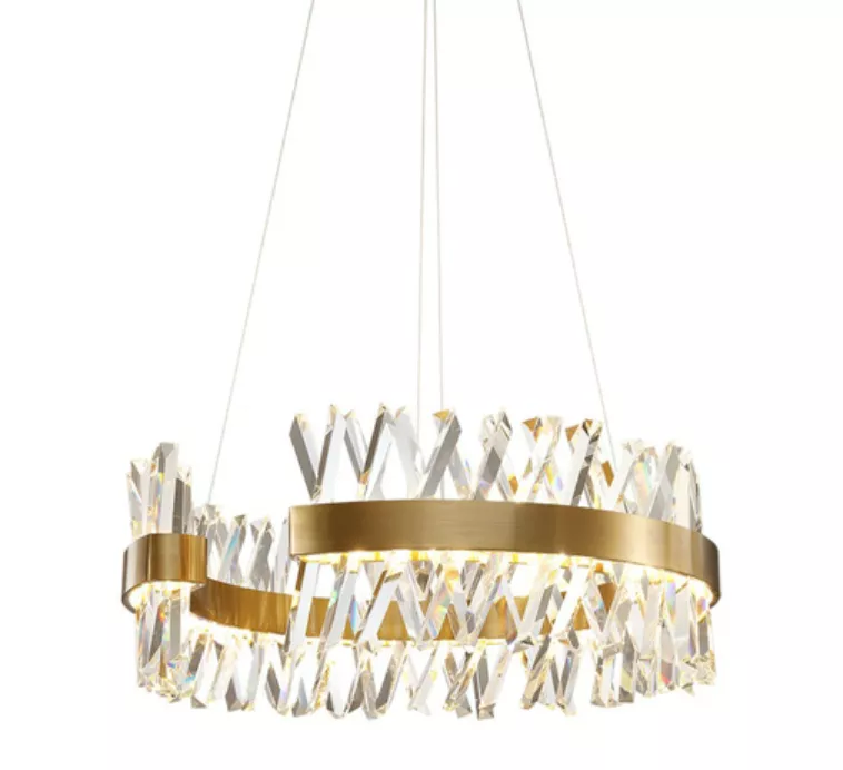 Crystal modern chandeliers light rocco round  by lux milanoo