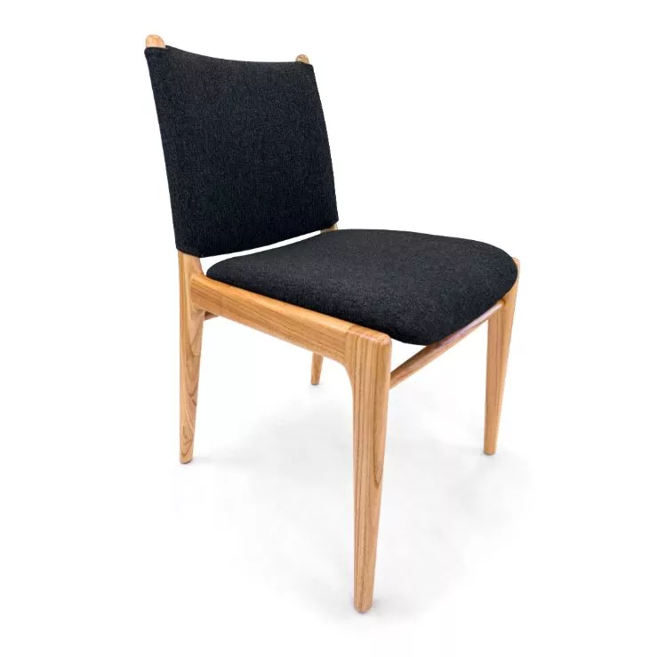 CAPPIO Dining Chair in Chinaberry and Charcoal fabric