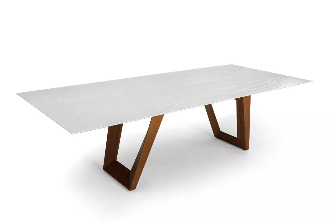 LETTO Dining Table 98″ in Oak and White Oak finish