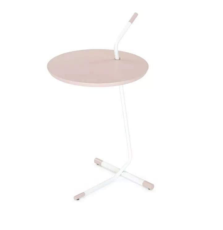 LIKE End table in White and Quartz