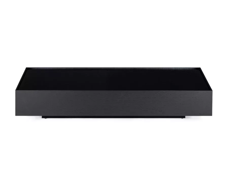 ARC Coffee Table in Black Oak with Black Glass
