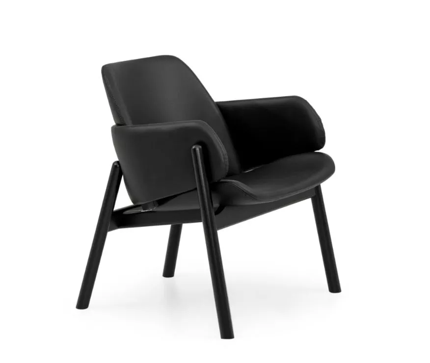 ABOVE Armchair Black leather