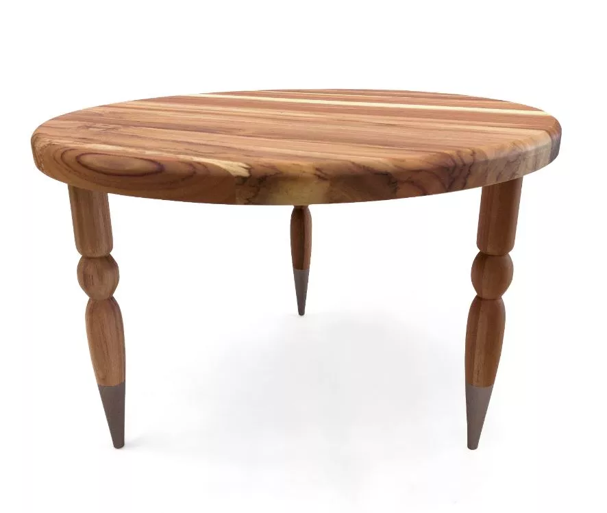 PALO Table 18″ in Teak and Chocolate lacquer